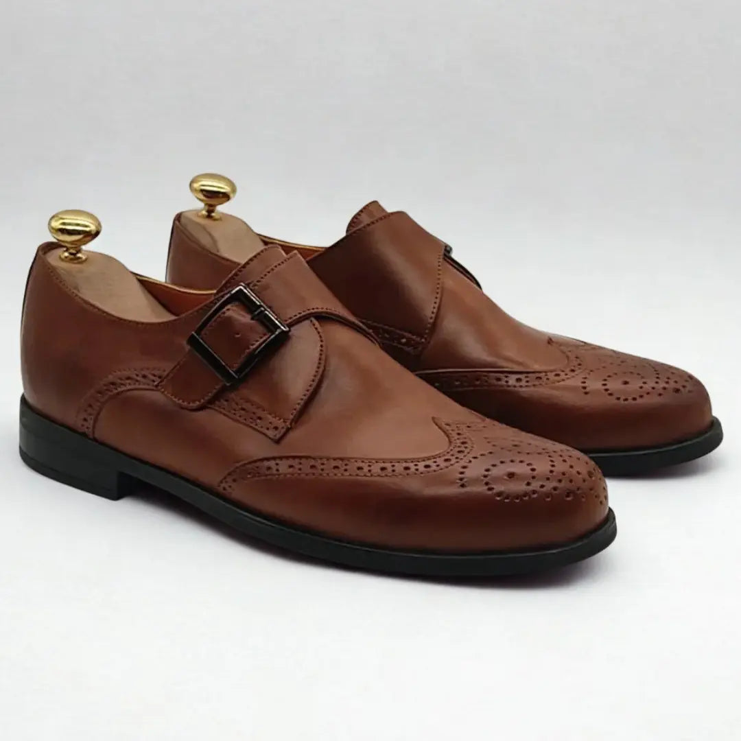 Chaussures Brogue Boucle CALVANO 100% cuir