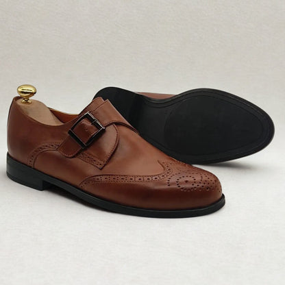 Chaussures Brogue Boucle CALVANO 100% cuir