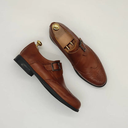 Chaussures Brogue Boucle CALVANO 100% cuir