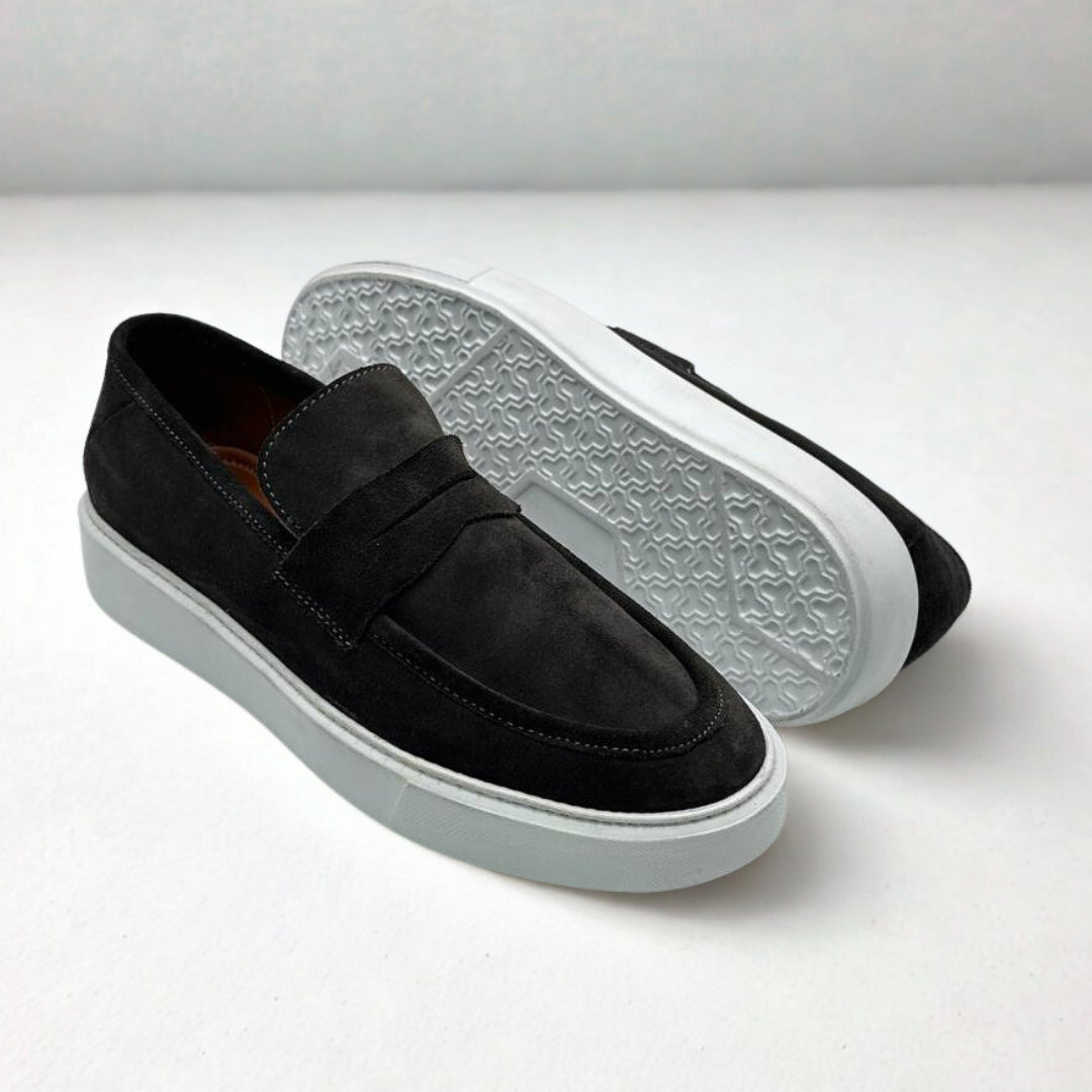 Mocassin CALVANO en Daim 100% cuir